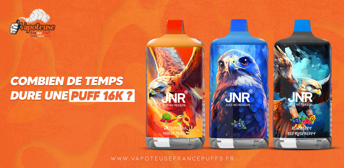 Combien de temps dure une Puff 16k? Combien de temps dure une Puff 16k?