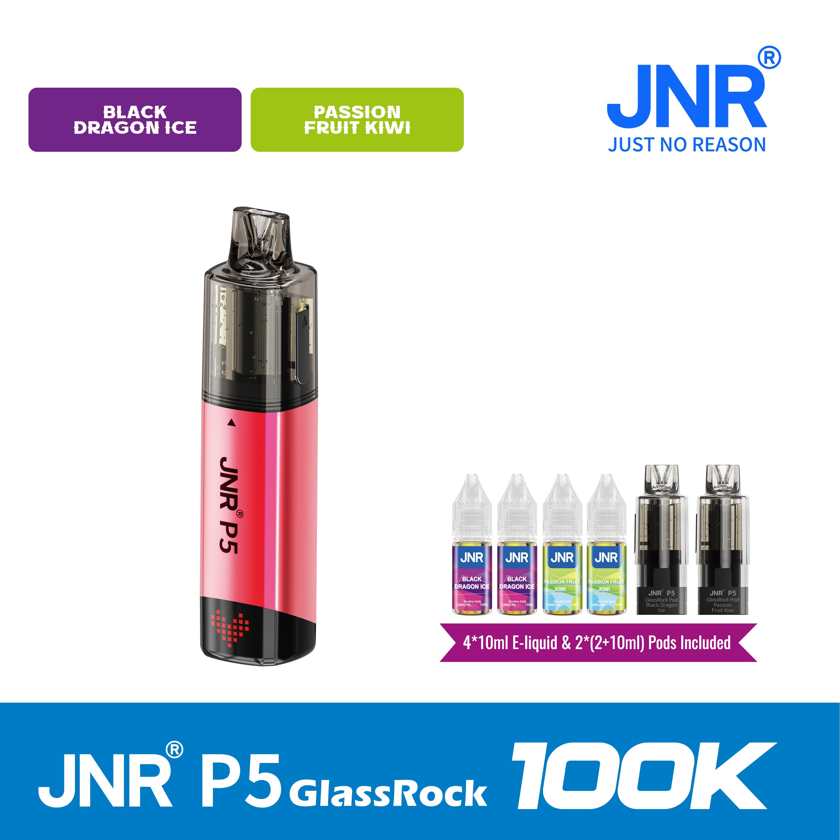 JNR P5 GlassRock 100k Puffs Disposable Vape JNR P5 GlassRock 100k Puffs Disposable Vape