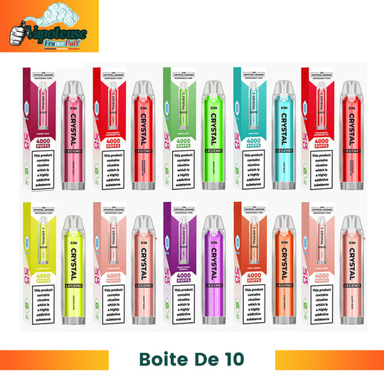 Crystal Legend 4000 Puffs (Boîte de 10)