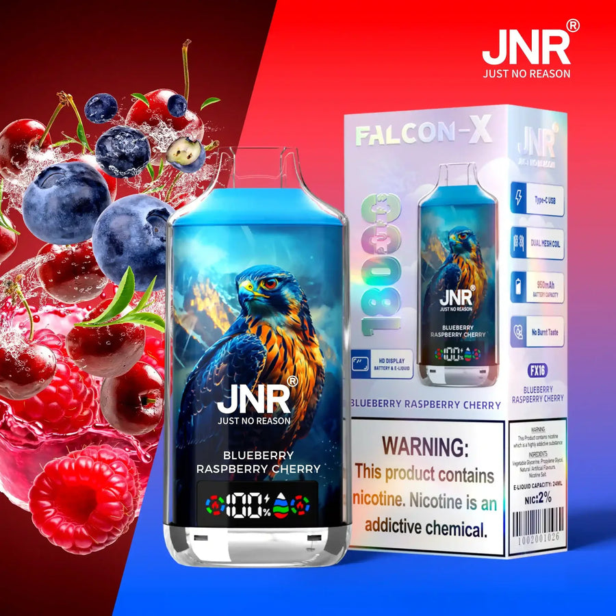 JNR Falcon X 18k Puffs - Blueberry Raspberry