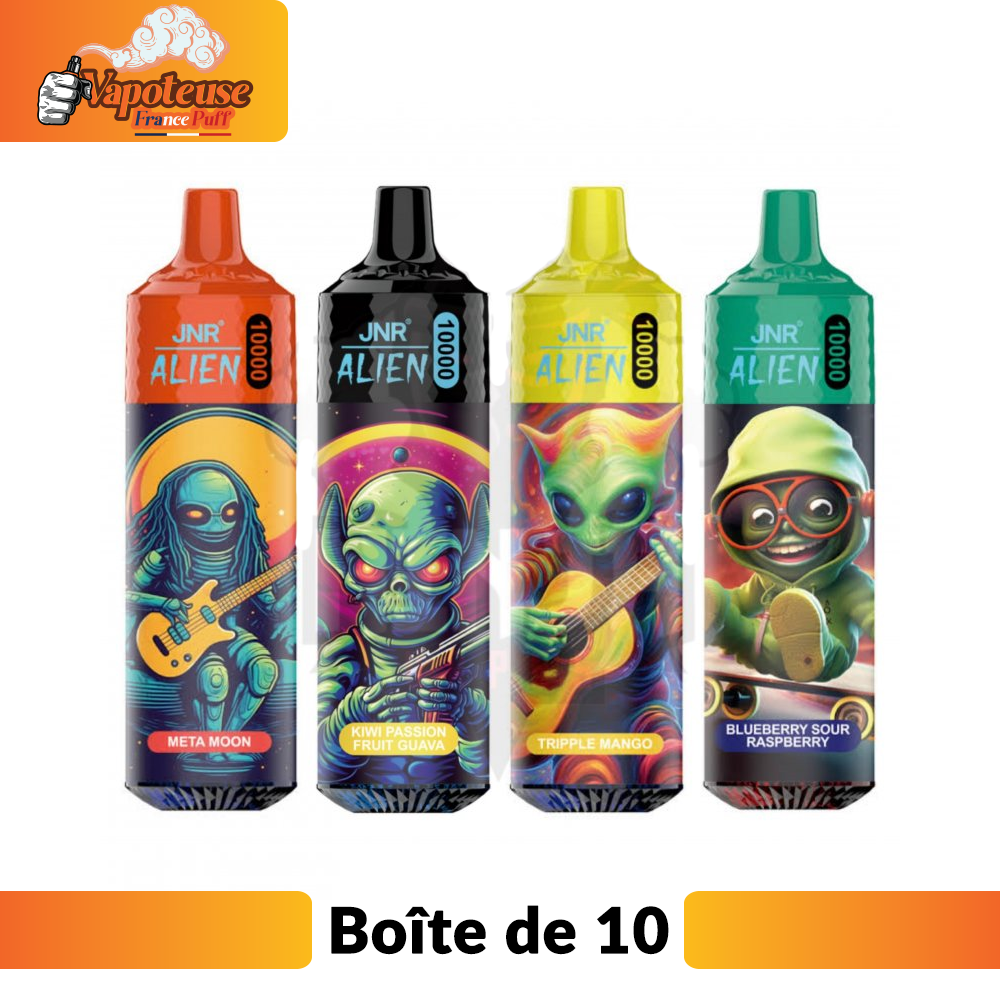 JNR Alien 10000 Jetable Vape (Boîte de 10)