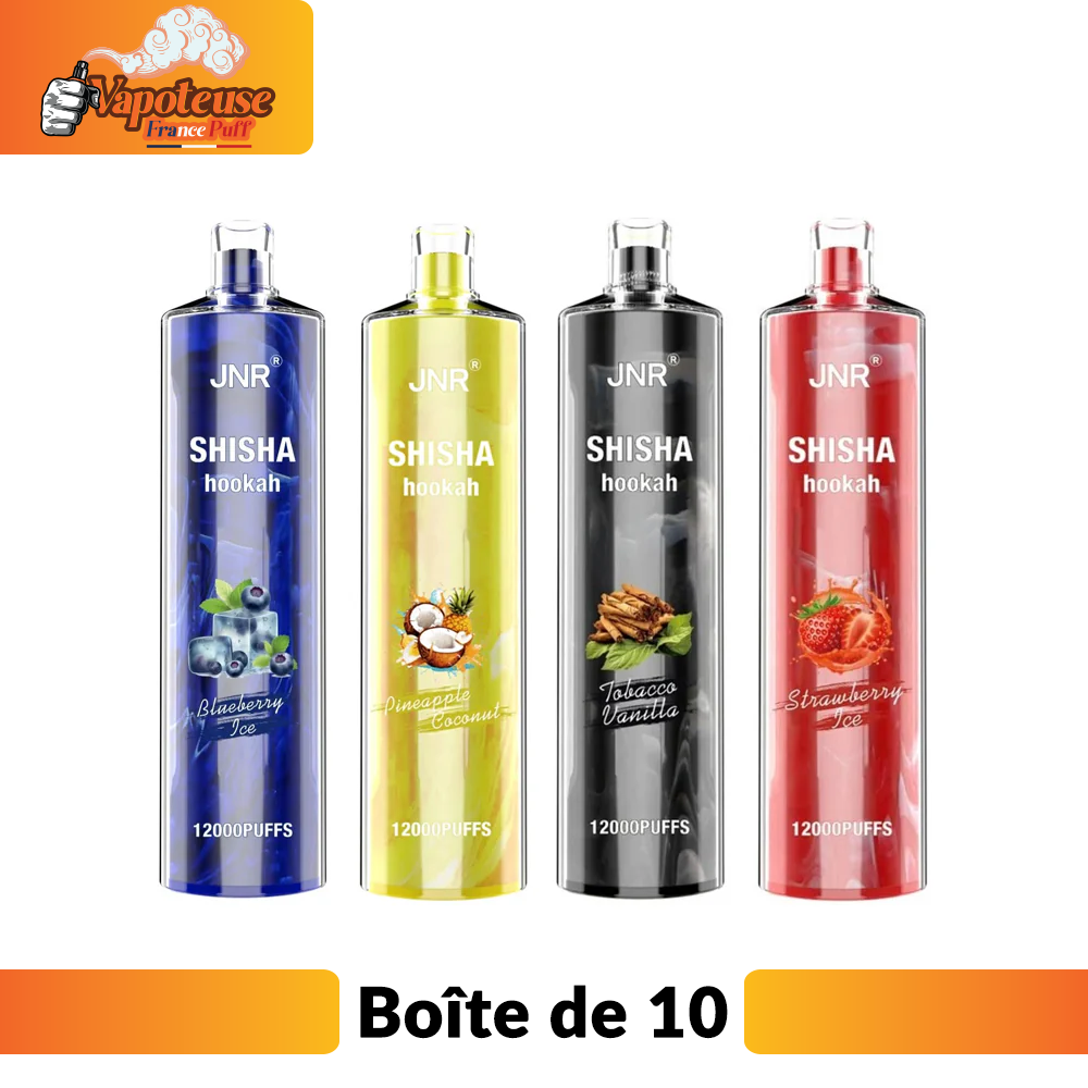 JNR Shisha Hookah 12000 Jetable Vape (Boîte de 10)