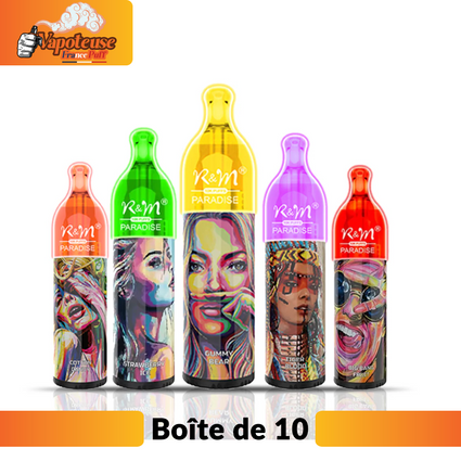 R&M Paradise 10000 Puffs Sans Nicotine (Boite de 10)