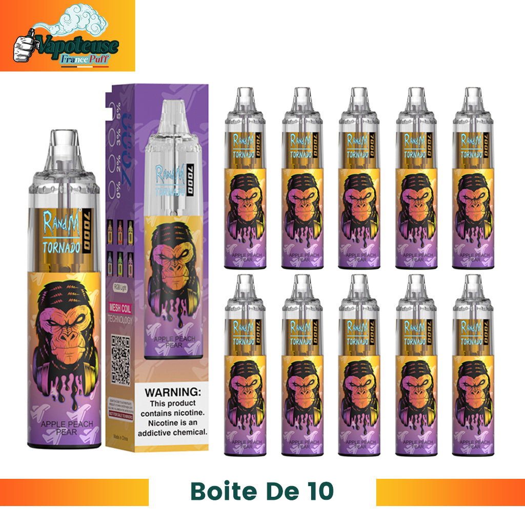 RandM Tornado 7000 Puffs (Boîte de 10)