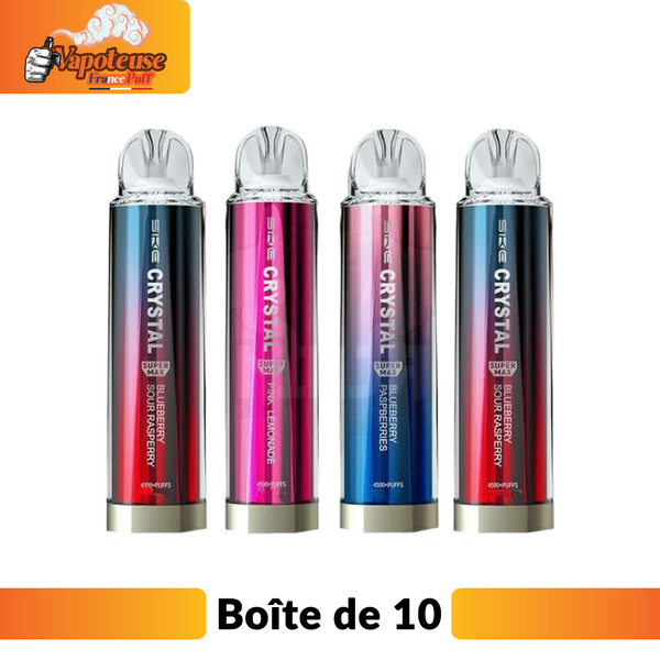 Ske Crystal Super Max 4500 Disposable Vape Pod (Boîte de 10)