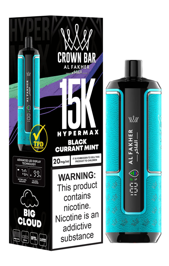 Al Fakher Crown Bar 15000 Hypermax Jetable Vape - 11,99 Prix Al Fakher Crown Bar 15000 Hypermax Jetable Vape - 11,99 Prix