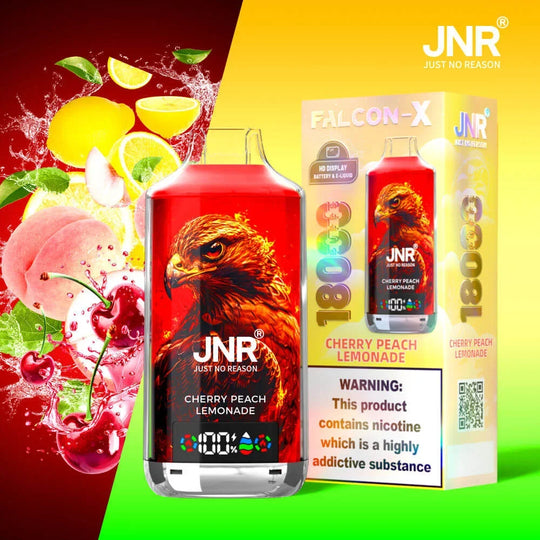 JNR Falcon X 18k Puffs - Cherry Peach Lemonade