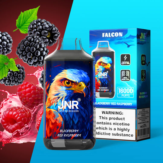 JNR Falcon 16000 Puffs - BlackBerry red raspberry