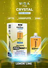 Crystal Pro Max 10000 bouffées jetables, 26+ saveurs