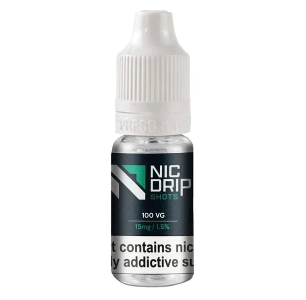 NIC DRIP – 100VG – 15 mg – Nikotin-Shot – Schachtel mit 120 Stück